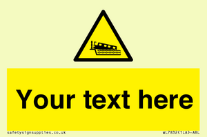 Custom warning grounding narrow boat on lock cill